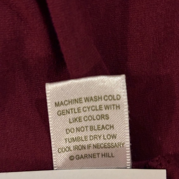 Garnet Hill Burgundy Long Sleeve Dress - Picture 4 of 5